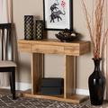 Baxton Studio Otis Modern and Contemporary Oak Brown Finished Wood 3-Drawer Console Table 190-11326-ZORO